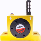 GT60 Industrial Turbine Vibrator, G 1/2" Pneumatic Compressed Air Power Wheel Type Silent Golden Vibrator with Muffler