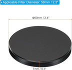 PATIKIL 58mm Lens Cap, 2 Pack Camera Lens Cap Cover Universal Front Metal Lens Filter Stacks Cap Protective Case for 58mm Camera Circular Polarizing Fader ND Filter, Black