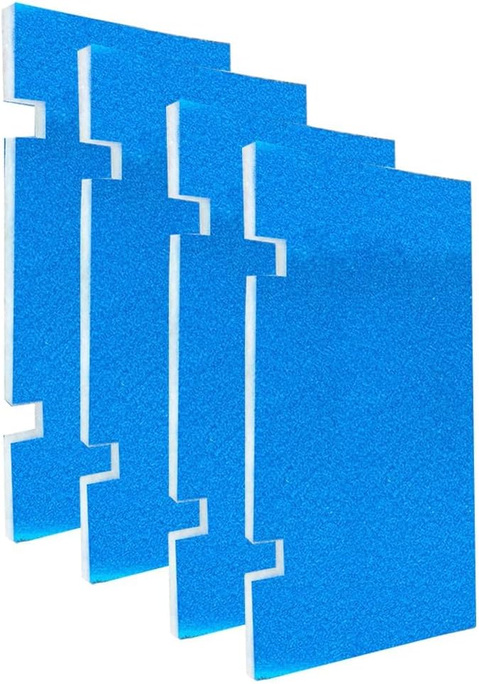 RV AC Filter Replacement Filters for-Dometic 3313107.103 3105012.003, MERV 6 for RV High-Efficiency Foam-Pad for Camper Grille Travel Trailer Replacement, 4 Pack 14” x 7.5” Filters Blue