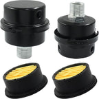 Hordion 2 Pack Air Compressor Silencer, 1/2" Thread Air Compressor Intake Filter Sound Muffler Replacement Parts 20mm for Blowers Generators Exhaust Ports