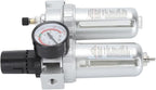 1/4 Inch Compressed Air Line Filter Efficient Filtration Performance Water Oil Separator for Painting Aluminum Alloy PC Plastic 1 Pair Connector