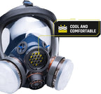 Parcil Distribution Full Face Respirator Mask with Filters – Durable Full Face Respirator Mask, Bayonet Filter Compatible