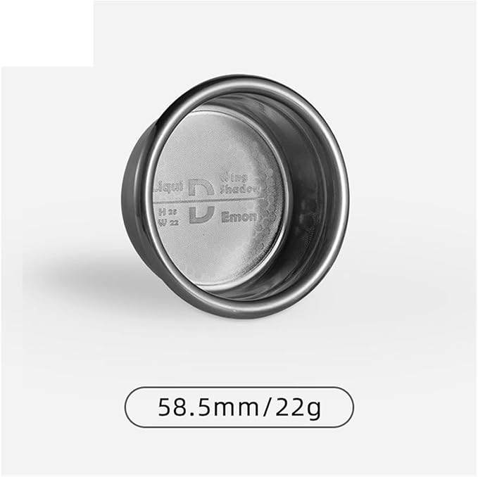 Compatible For MUVNA ，58.5MM Espresso Filter Baskets 15-22g Coffee Basket Coffee Machine Handle Bilayer Extraction Powder Bowl 58MM(22g)