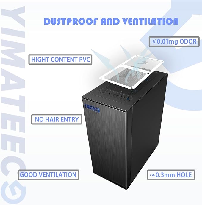120mm PC Dust Filter Fan Filter Computer Fan Grills Dust Mesh Magnetic Frame PC Case Cover Dustproof PVC 50 Mesh(PVC, Gentleman Aesthetic, 120 * 120mm, 2pcs, White)