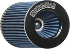 Universal 3/3.5/4" (75/89/100mm) High-Flow Air Filter, Reusable Cone Cold Air Intake, High Performance, Clamp-On Car High Flow Air Kit, Flange Diameter: 3/3.5/4 Inch, Height: 10 Inch, BLUE