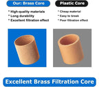 Air Compressor Moisture Separator Filter,For Air Line Compressor Fitting, Clear Glass with Blue Aluminum Cap, 1/4 Inch NPT Connection, 2 Pack