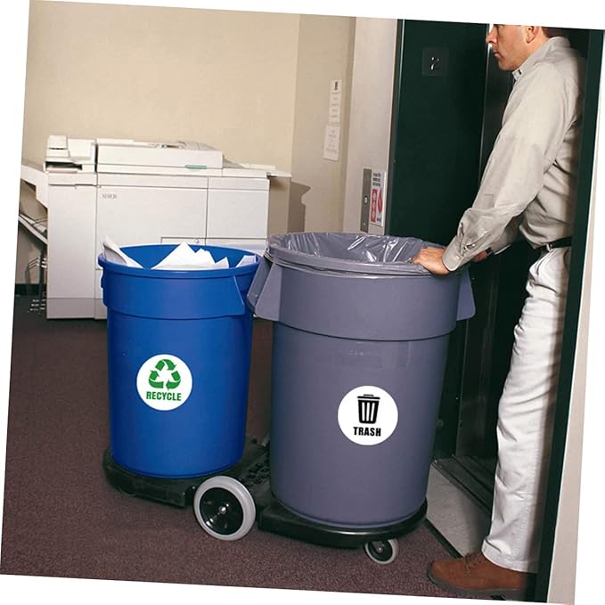 Bin Labels of Garbage Can Decals Material Reminding Stickers for Waste Sorting Indoor Recycling Bin Stickers