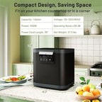 Electric Kitchen Composter with Activated Carbon Filters, LED Display & Auto Timer for Fast Food Waste Reduction