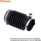 Engine Air Intake Hose Tube With Clamps. Replaces Part # 696-001,17228-RCA-A00, 17228RCAA00. Compatible with Honda Accord V6 3.0L 2003-2007,Acura TL V6 3.2L 2004-2006