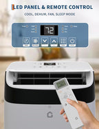 14000 BTU Portable Air Conditioners, 3-IN-1 Free Standing Cooling AC Unit with Fan & Dehumidifier, Quiet Air Condicionado Cooling Up to 750 Sq.Ft, with Remote Control & 24H Timer Function