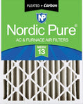 Nordic Pure 20x25x4 (Actual Size: 19 1/2 x 24 1/2 x 3 5/8) Pleated Air Filters MERV 13 Plus Carbon 1 Pack