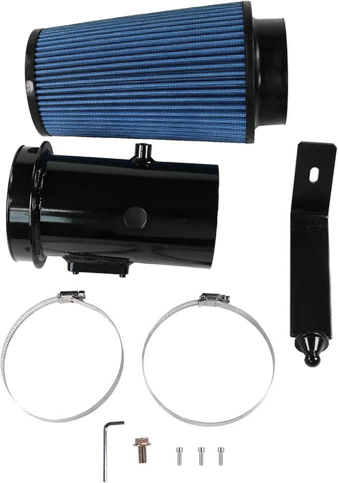 Cold Air Intake Kit 6.4 Diesel Filter System Air Intake Pipe with Oiled Filter Replacement for 2008-2010 Ford F-250 F-350 F-450 Super Duty Power stroke Diesel Engine 6.4L
