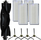 9pcs Vacuum Parts For Lefant U180 / M1 / M2 Pro / M2 Plus / LS1 / N3 For OKP K8 / For K7 Robot Vacuum Accessories, 1 Main Roller Brush, 4 Filter Parts, 4 Side Sweeping Brush(9pcs)