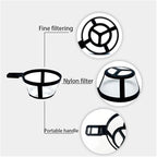 1/3/5/10pcs Coffee Filter Reusable Nylon Coffee Pot Filter Portable Basket Cup Style Environmental Protection Mesh Coffee Tools(5pcs)