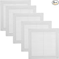 Vent Systems 6" x 6" Inch (Opening Dimensions) - Pack of 5 - Plastic White Soffit Vent Cover - Flat Square Air Vent Grille - Air Vent Deflector - HVAC 8" x 8" Inch (Overall Dimensions)