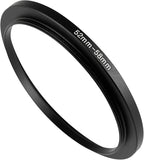 52-58mm Metal Step-Up/Down Ring Adapter Compatible with Mirrorless Cameras DSLR Lens, UV CPL ND Filter Thread Converter, Black