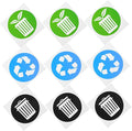 12pcs Garbage Classification Stickers Self-Adhesive Trash Can Labels for Recycling Material for Indoor Outdoor Use Promote Waste Sorting Habits