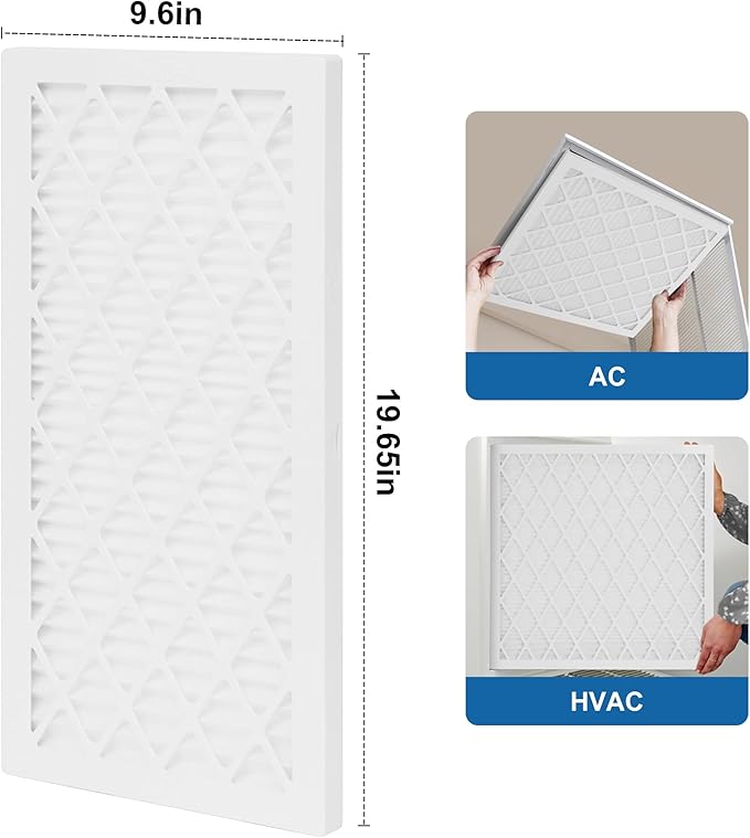 10x20x1 MERV 11 Air Filter, Quality AC/HVAC Furnace Filter，1 Reusable ABS Frame + 4 Pack Replaceable Filter Media，Breathe Fresher and Cost-effective