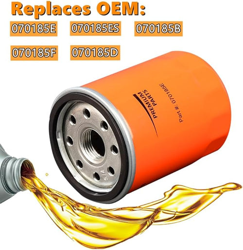 070185E Oil Filters with Paper Funnel Oil Wipe for Ge-nerac 8kw-24kw Air-Cooled and Portable Generators 760cc 990cc Engines Rep 070185ES 70185