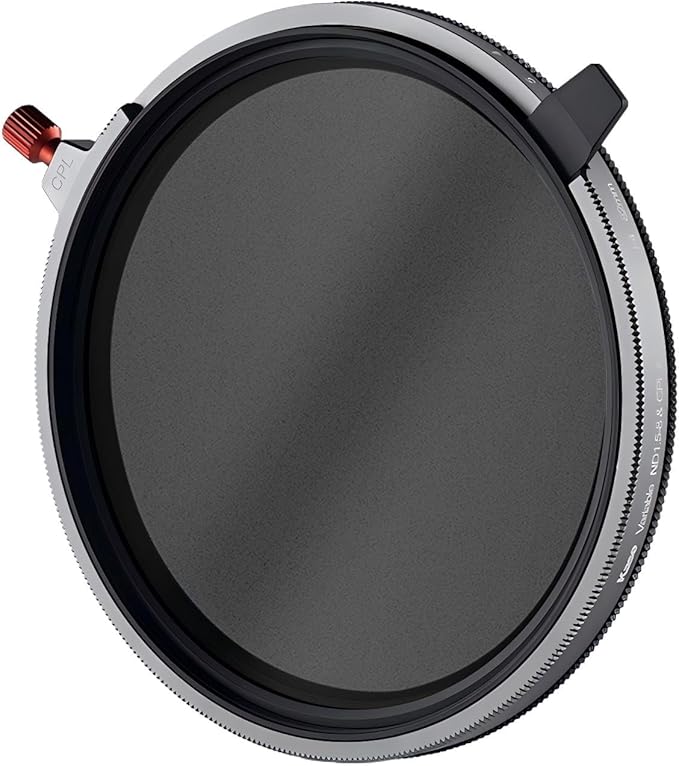 Kase Variable ND1.5-8 & CPL & Black Mist 3 in 1 Filter with 36 Multi-Coatings, Essential for Landscape & Vlog, Compatible with Canon Sony Nikon (Filter 58mm+Lens cap62mm)