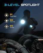SEESII 3-in-1 Tire Inflator: Portable Air Compressor & Car Vacuum Cleaner & Led Work Light with 2×2000mAh Batteries, 21V Tire Air Pump 150PSI w/Digital Gauge+Auto-Shutoff for Ball/Motorcycle/Car/Home