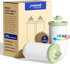 Purewell K Series 4-Stage 7-In Ceramic Water Filter Replacement, Certified to Remove 99% PFAS & Chlorine, Lead, Compatible with Berkey, ProOne & Doulton Gravity Water Filter System (2-Pack)