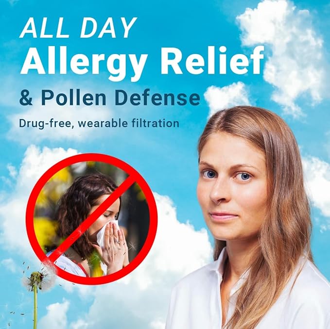O2 Nose Filters with 3M Filtration - Nasal Screens for Allergies, Dust & Smoke - Drug-Free & Latex-Free Nose Filters - Invisible Allergy Protection (X-Large x 10)