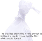 ALEGI 180 Micron Aquarium Filter Media Fine Mesh Bag, 8" by 4" Small Extra Fine Media Bags