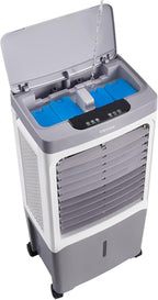VEVOR Evaporative Air Cooler & Swamp Cooler, 1800 CFM Air Conditioner with 6.8 Gallon Water Reservoir, Remote Control, 12H Timer, 4 Ice Containers, 3 Fan Speeds, Air Humidifier, and Silent Operation