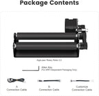 Algolaser Mini Rotary Roller - 360° Adjustable Rotary Roller for Laser Engraver Accessories - Y-axis Rotary Roller Attachment for Cylindrical Objects Tumblers,Bottle – No Laser Function