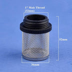 Durable 304 Stainless Steel Water Filter Screen - 1/2" to 2" External Thread for Aquariums, Ponds, Hydroponics(10Pcsx1In)
