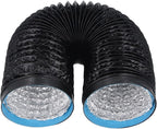 7in Dryer Vent Exhaust Duct Hose - 6.56ft Flexible Insulated Air Ducting for HVAC, Kitchens, Greenhouses & More - Heavy Duty Aluminum Foil with Steel Wire for Optimal Airflow