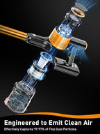 Cordless Vacuum Cleaner, 40Kpa 8 in 1 Powerful Suction Lightweight Stick Vacuum Cleaner for Home, LED Display, 3 Suction Modes, 45Mins Detachable Battery Vacuum for Hard Floor Carpet Pet Hairs