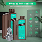 SUNLU 3D Printer Resin 1kg, Fast Curing Standard 3D Resin for LCD DLP SLA 3D Printers, 395 to 405nm UV Curing 3D Printing Liquid Photopolymer Resin, Low Shrinkage, High Precision, 1000g, Cream Beige