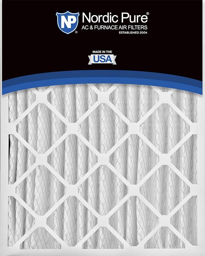 Nordic Pure 20x25x4 (Actual Size: 19 1/2 x 24 1/2 x 3 5/8) Pleated MERV 15 Air Filters 2 Pack