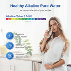 Purewell 2.25G Gravity Water Filter System with Water Level Window, 7-Stage 0.01μm Ultra-Filtration Countertop System with 4 Filters and Stand, Reduce Fluoride & Chlorine, Up to pH 9, PW-KS-FT