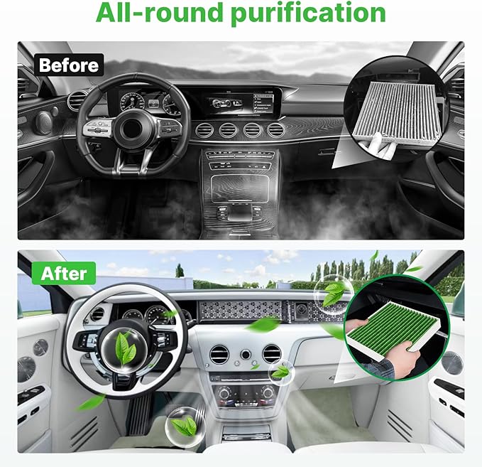 Engine+Cabin Air Filters Kit Fit for 2020-2025 2026 Ford Explorer(2.3L/3.0L)＆Police Interceptor Utility(3.0L)＆Lincoln Aviator Engine Air Filter Replace Automotive Accessories# CF12772 CA10242