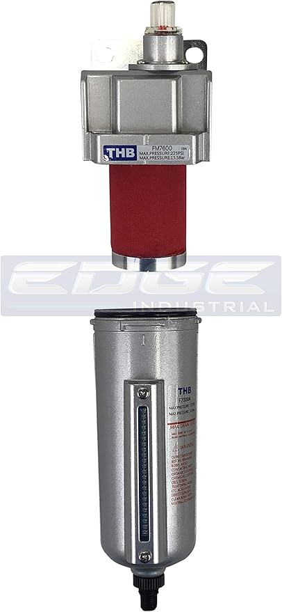 Heavy Duty Industrial Grade COALESCING Filter with 0.01u Micron Element, Metal Bowl, REMOVES 99.98% Moisture, Vapor and Oil from Compressed AIR Lines, AUTO Drain (3/4" NPT, 5oz)