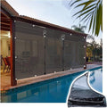 Curtain Patio Enclosure with Zippe, Heavy Duty PVC Transparent Tarpaulin Side Panels, Outdoor Clear Tarp Curtains for Porch, Pergola, Gazebo, Balcony, Patio(3x2m)