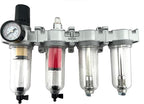 4 STAGE HIGH DUTY INDUSTRIAL GRADE ULTRA CLEAN FILTER REGULATOR COALESCING DESICCANT DRYERS SYSTEM FOR COMPRESSED AIR LINES METAL BOWLS GREAT FOR PAINT SPRAY AND PLASMA CUTTER (1/2"NPT AUTO DRAIN)