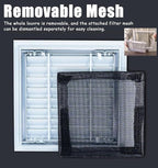 Louvered Vent/Access Panel, Decorative Removable Grille Filters Covers with Mesh Cover, Wall and Ceiling Inspection Service Door Loft Hatch(20x35cm/7.8x13.8in)