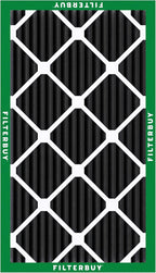 Filterbuy 16x30x1 Air Filter MERV 10 Odor & Allergy Defense with Activated Carbon (2-Pack), Electrostatic Pleated HVAC AC Furnace Filters Replacement, Made in USA (Actual Size: 15.75 x 29.75 x 0.75)