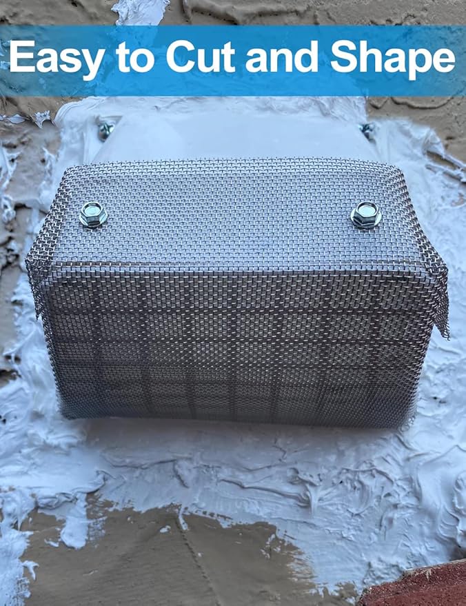 3 Pack Wire Mesh Screen 13.4'' x 9.5'' for Air Vent, 24cm x 34cm, 20 Mesh, 1mm Hole, 304 Stainless Steel Wire to Prevent Mice, Wasps, Bugs, Rodents, Mosquitoes, Spiders, Squirrels