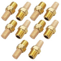 mxuteuk 10pcs Brass Pneumatic Muffler Filter Noise Silencer, Hex Sintered Silencer Air Line Fitting 1/8" NPT XYQ-G-(1-8)