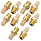 mxuteuk 10pcs Brass Pneumatic Muffler Filter Noise Silencer, Hex Sintered Silencer Air Line Fitting 1/8" NPT XYQ-G-(1-8)