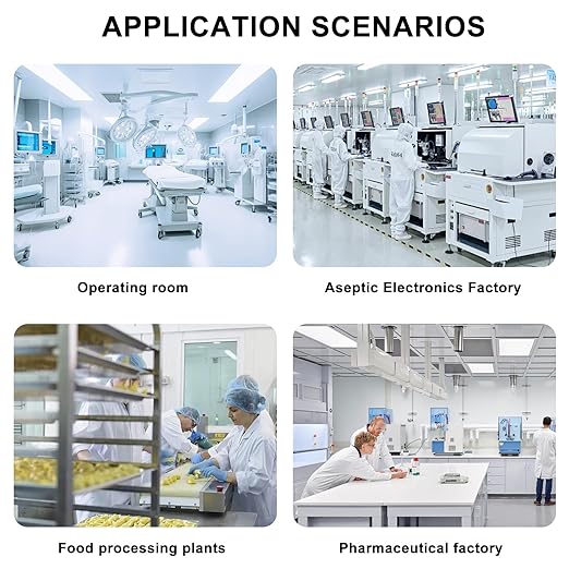 Fan Filter Unit Laminar-Flow-Hood Yzzwer - FFU HEPA Filters for Class 100/ISO 5 Cleanliness Clean Room Mycology and Mushroom Room Work 110V （Include HEPA Filter）