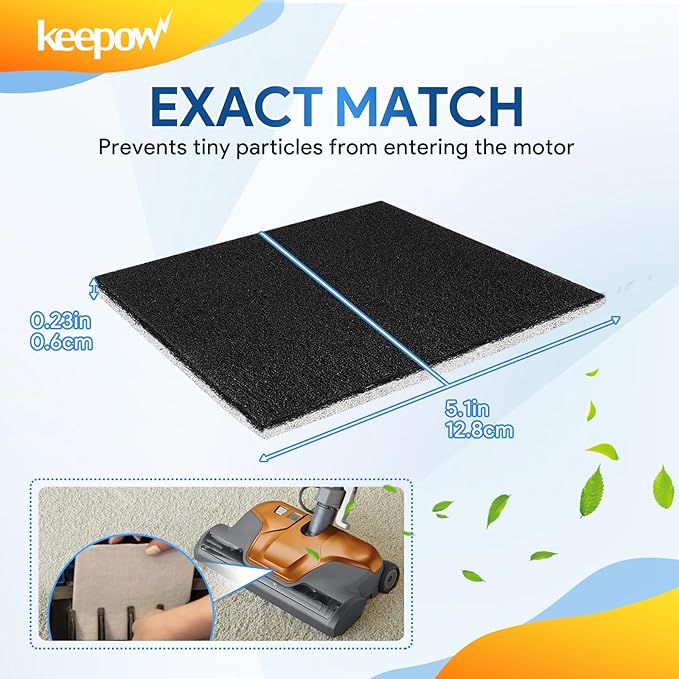 KEEPOW CF-1 Hepa Filter Replacement Compatible with Kenmore Sears Progressive CF-1, Progressive & Whispertone, Panasonic Models, Including 86883, 86880, 20-86883, 2086883, 8175084, 4 Pack