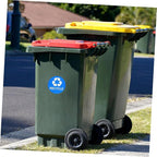 NUOBESTY 8pcs Recycle Sticker for Trash Can Waste Sorting Decals PVC Material for Kitchen Garbage Can