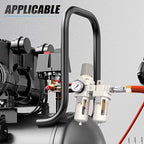 3/8" NPT Air Drying System, Double Air Filters with 150 PSI Gauge and Valve Shut Off Switch for Plasma Cutter and Paint Spray, Manual Drain