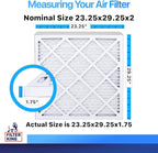 Filter King 23.25x29.25x2 Air Filter | 4-PACK | MERV 8 HVAC Pleated A/C Furnace Filters | MADE IN USA | Actual Size: 23.25 x 29.25 x 1.75"